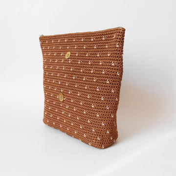 Polka dot clutch