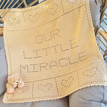 Our Little Miracle Filet Blanket