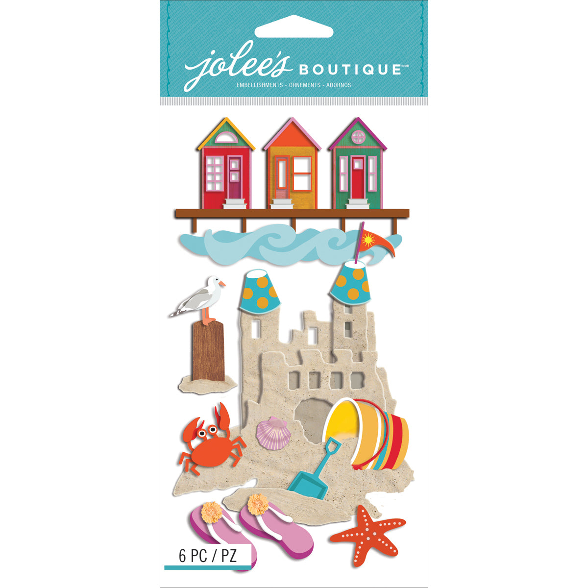 Jolee's Le Grande Dimensional Stickers - Beach
