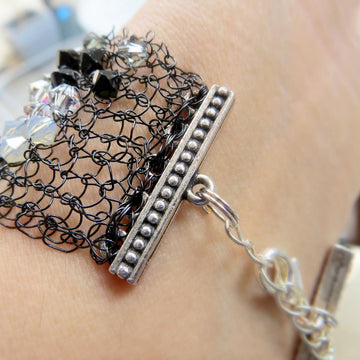 Crystal & Wire Bracelet