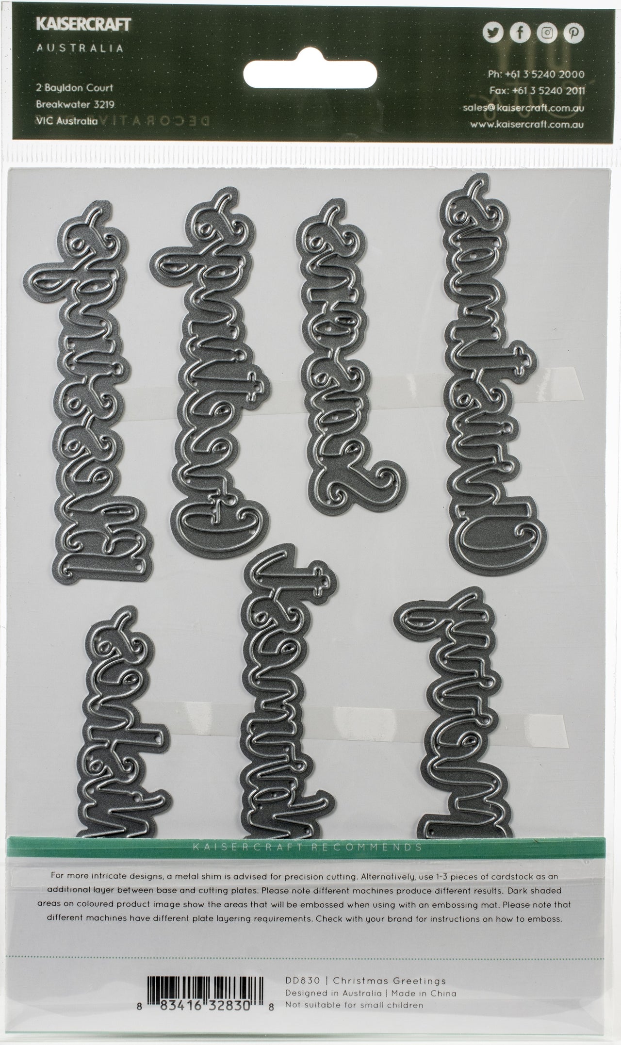 Kaisercraft Decorative Die - Christmas Greetings