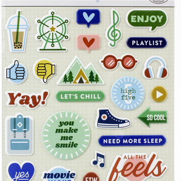 Pinkfresh Studio Pinkfresh Puffy Stickers - Super Cool