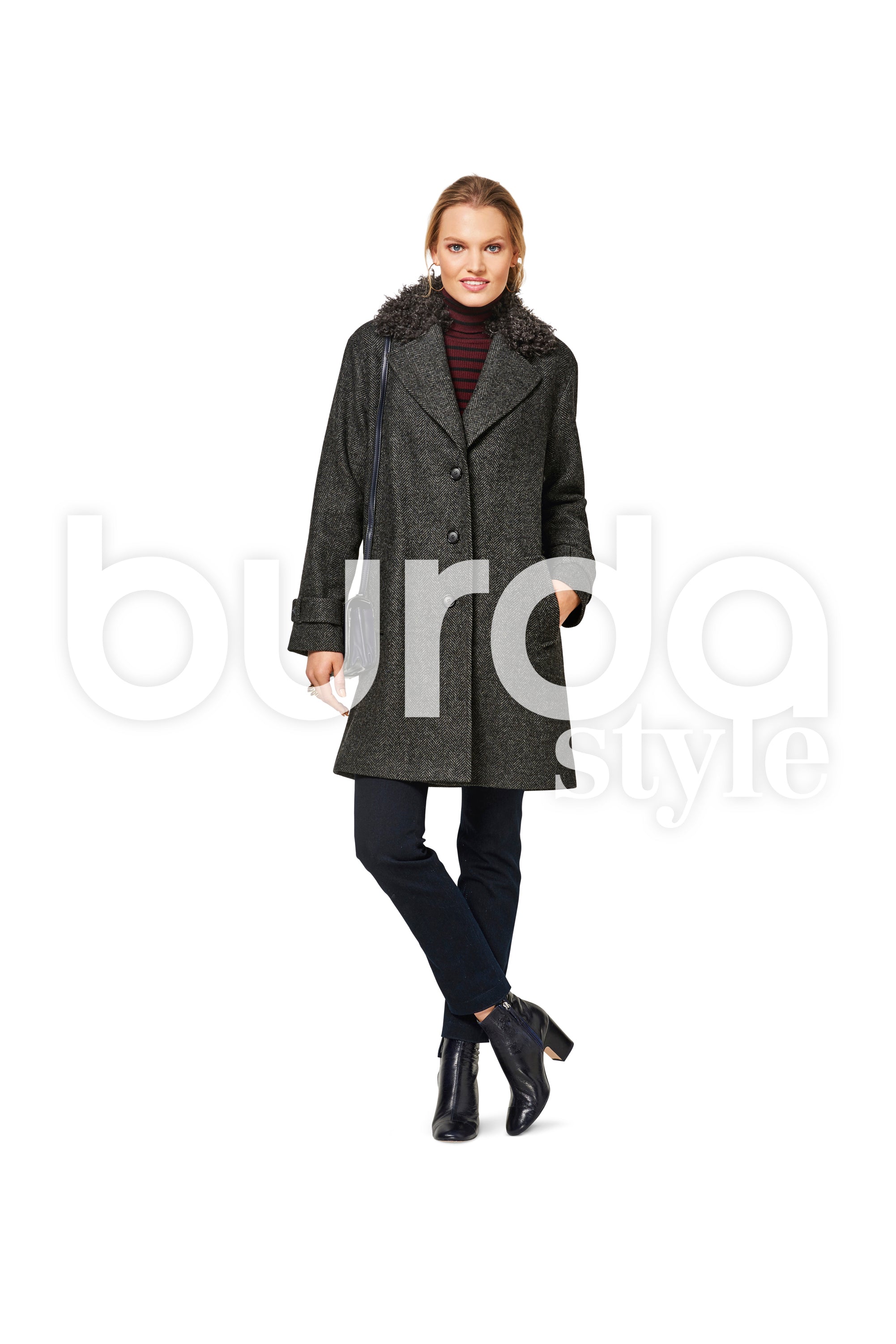 Burda Style Pattern B6462 Women's Fur Collar Coat
