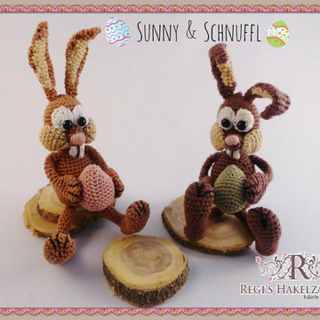 Süsse Osterhasen Sunny & Schnuffl Häkelanleitung