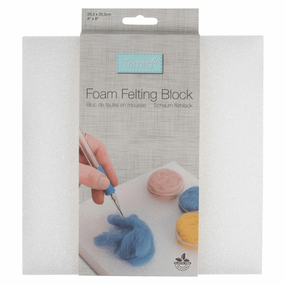 Trimits Punch Needle Foam Felting Block: 20.3 x 20.3cm (8 x 8in)