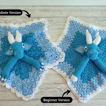 Blizzard The Ice Dragon Baby Lovey Blanket