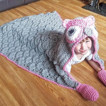 2in1 Woodland Owl Hooded Blanket Crochet Pattern