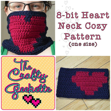 8-bit Heart Neck Cozy
