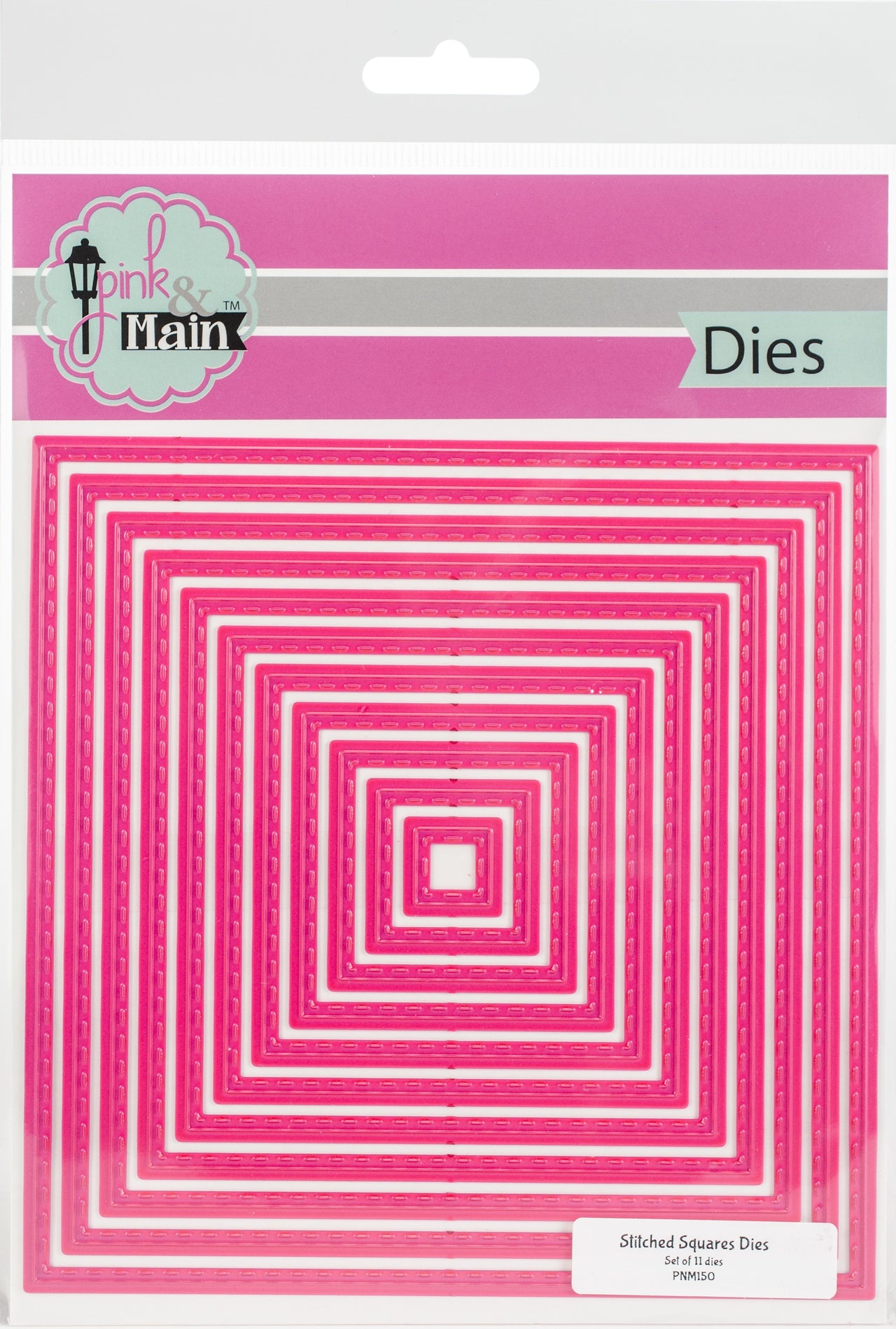 Pink & Main Dies - Stitched Squares 4" To 5.5"