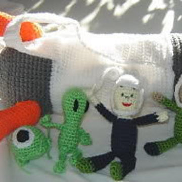 Rocket and Astronauts With Aliens
