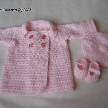 Double Breasted Jacket Crochet pattern UK & USA Terms#87
