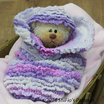 Crochet Pattern doll ruffled cocoon #164