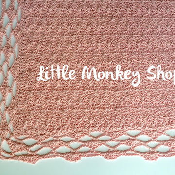 Shells Heirloom baby Blanket