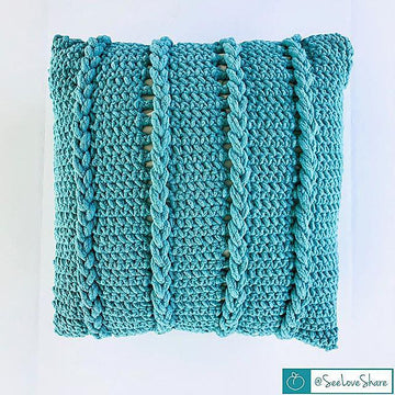 Braided Crochet Pillow Cover