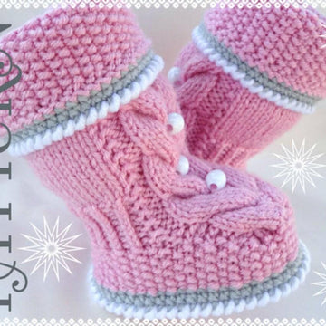 Knitting Pattern Baby Uggs Babies Infant Booties