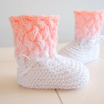 Strickanleitung - Babyschuhe Ombré - Farbverlauf - No.165