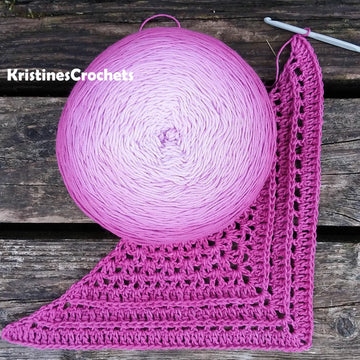 Hibiscus Sorbet Triangle Shawl