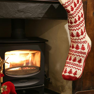 Pine Wood Christmas Stocking