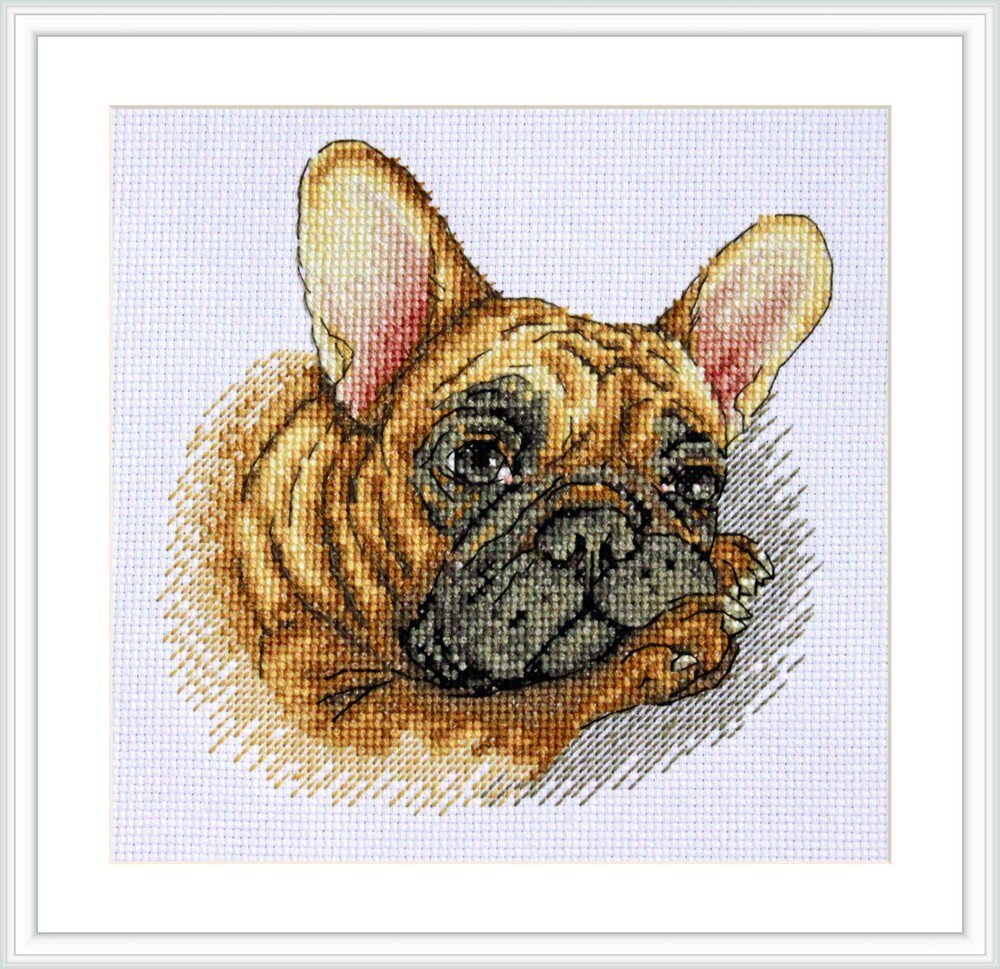 Merejka French Bulldog Cross Stitch Kit