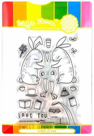 Waffle Flower Crafts Waffle Flower Stamp & Die Set - Love You Bunnies
