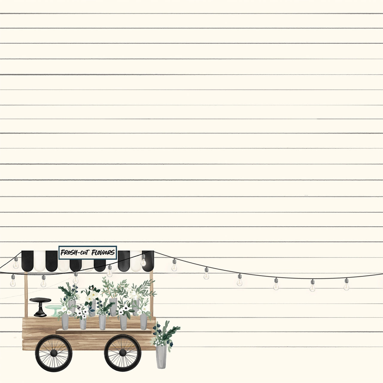 Echo Park Paper Home Again Double-Sided Cardstock 12"X12" 25/Pkg - Vases