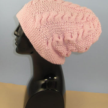 Chunky Cable Slouch Hat