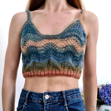 Pointelle Chevron Bralette