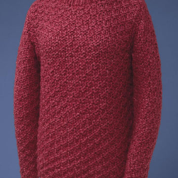 Box Stitch Pullover with Detachable Hood #139