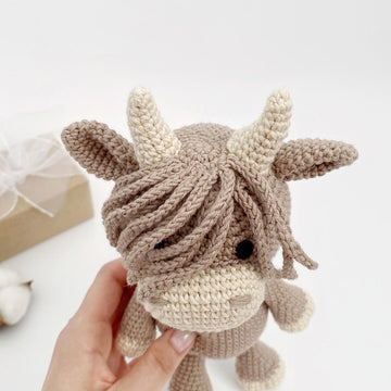 Highland cow toy crochet pattern amigurumi