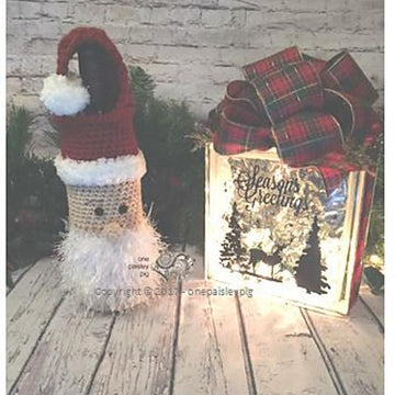 Santa Wine Bottle Gift Bag