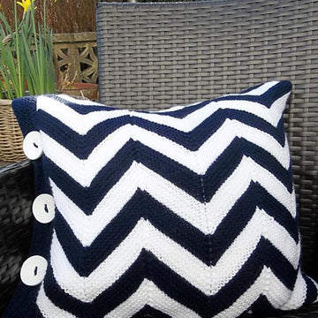 Garter Stitch Chevron Pillow