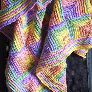 Rainbow Textured Baby Blanket (US)