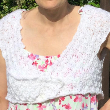 Flower meadow stitch shrug