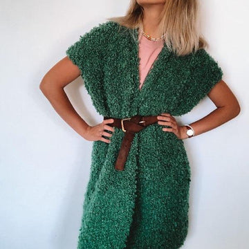 Long Fluffy vest Kiwi