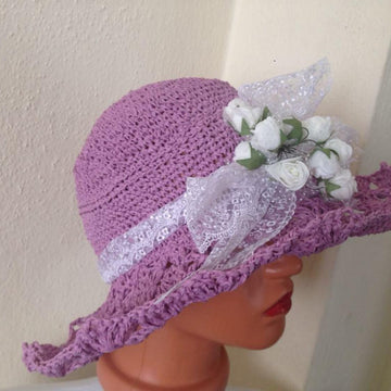Orchid summer hat mom and me