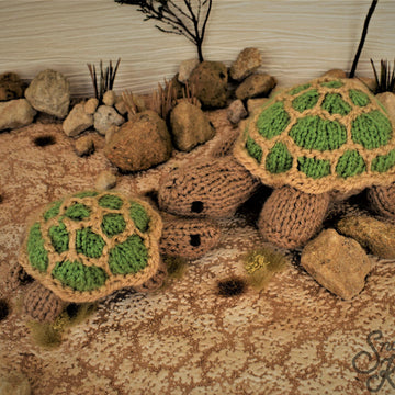 Three Tortoises Turtles Zoo Toy Knitting Pattern Snoo's Knits