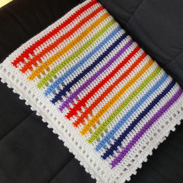 Little Rainbow Baby Filet Blanket