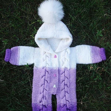 Knit Cable Baby Romper