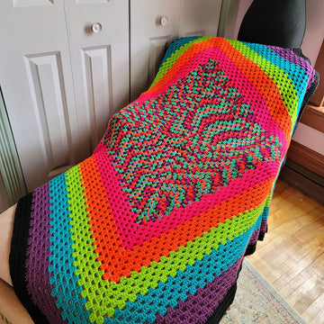 Neon Vortex Afghan