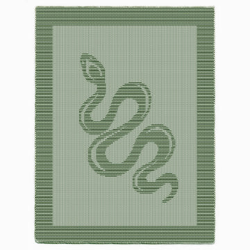 Snake blanket Knitting Pattern, Knit and Purl Only