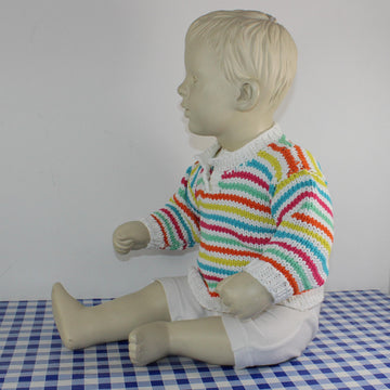 Baby Stripe Open Neck Sweater