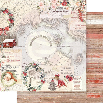 Prima Marketing Christmas In The Country Double-Sided Cardstock 12"X12" 10/Pkg - Northern Regions