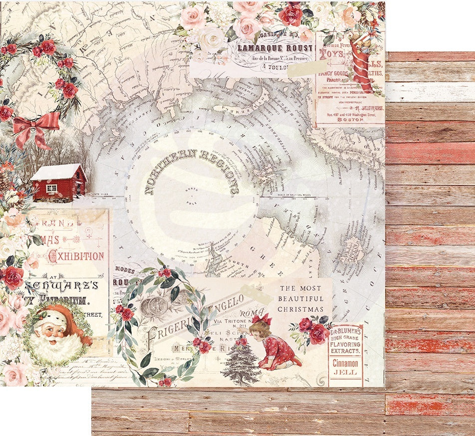 Prima Marketing Christmas In The Country Double-Sided Cardstock 12"X12" 10/Pkg - Northern Regions