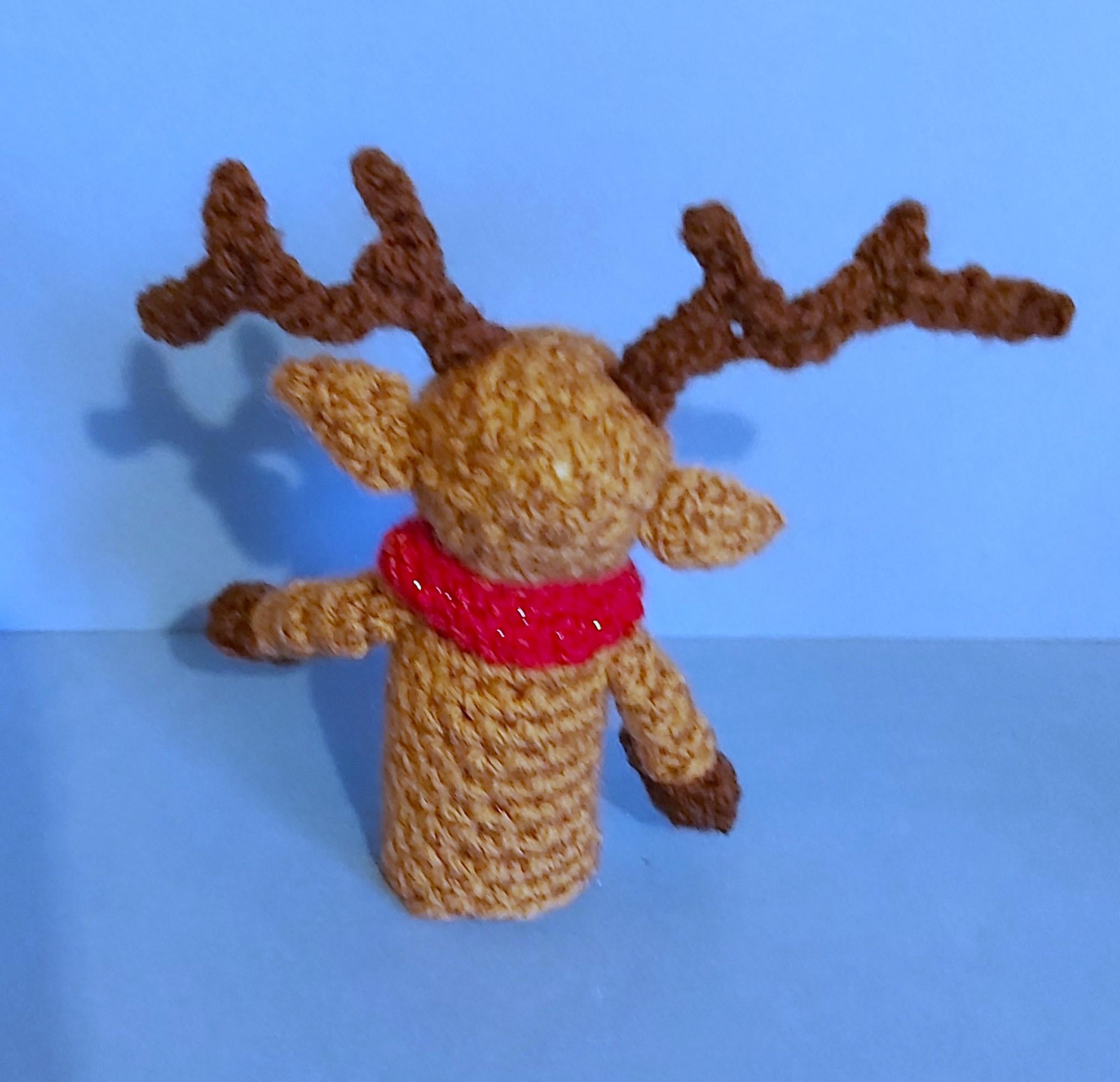 Rudolf the Red-nosed Reindeer Finger Puppet