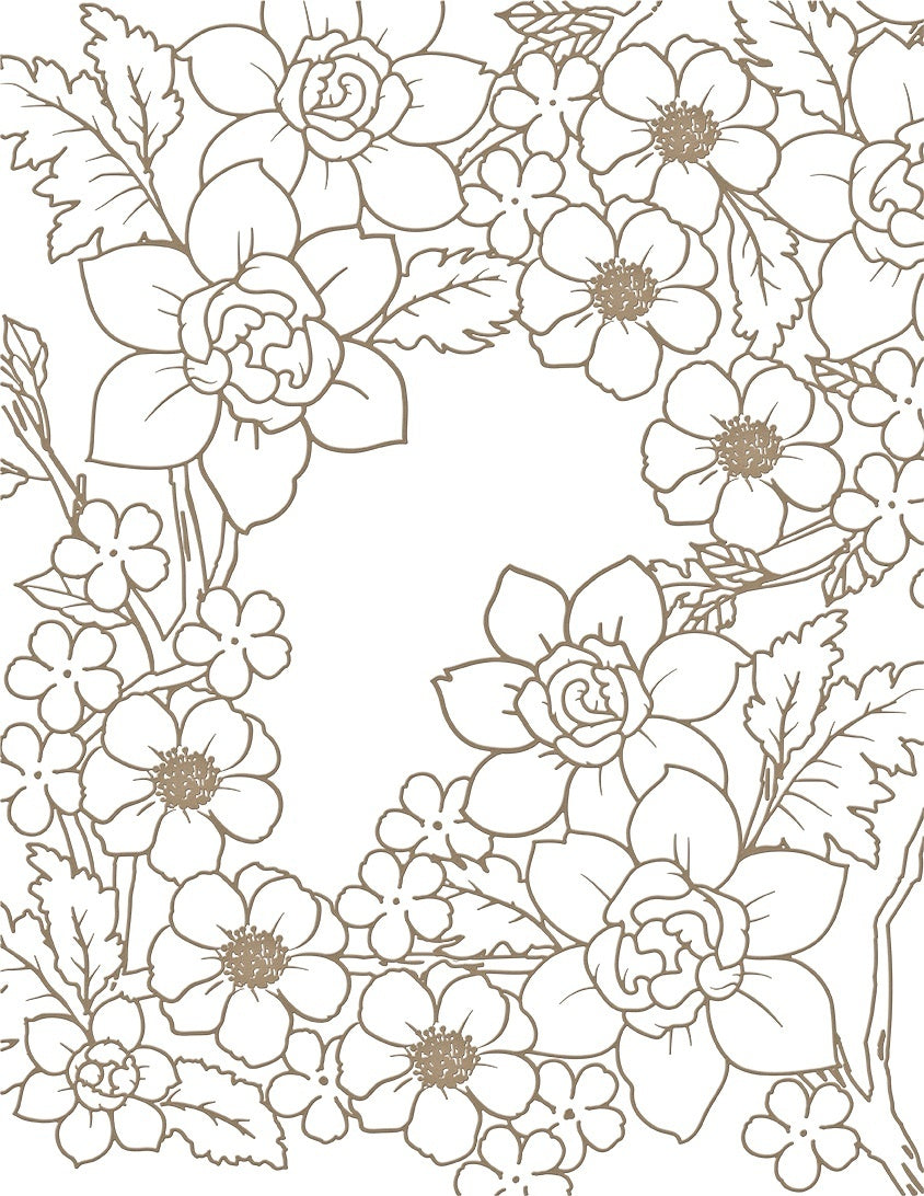 Spellbinders Glimmer Hot Foil Plate - Flower Pattern