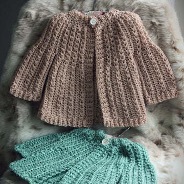 Raglan Cable Baby Cardigan