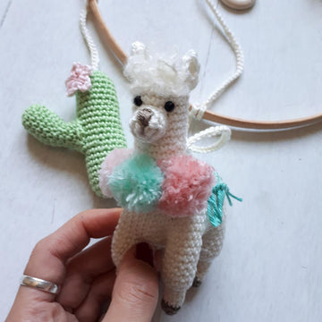 Llama baby mobile