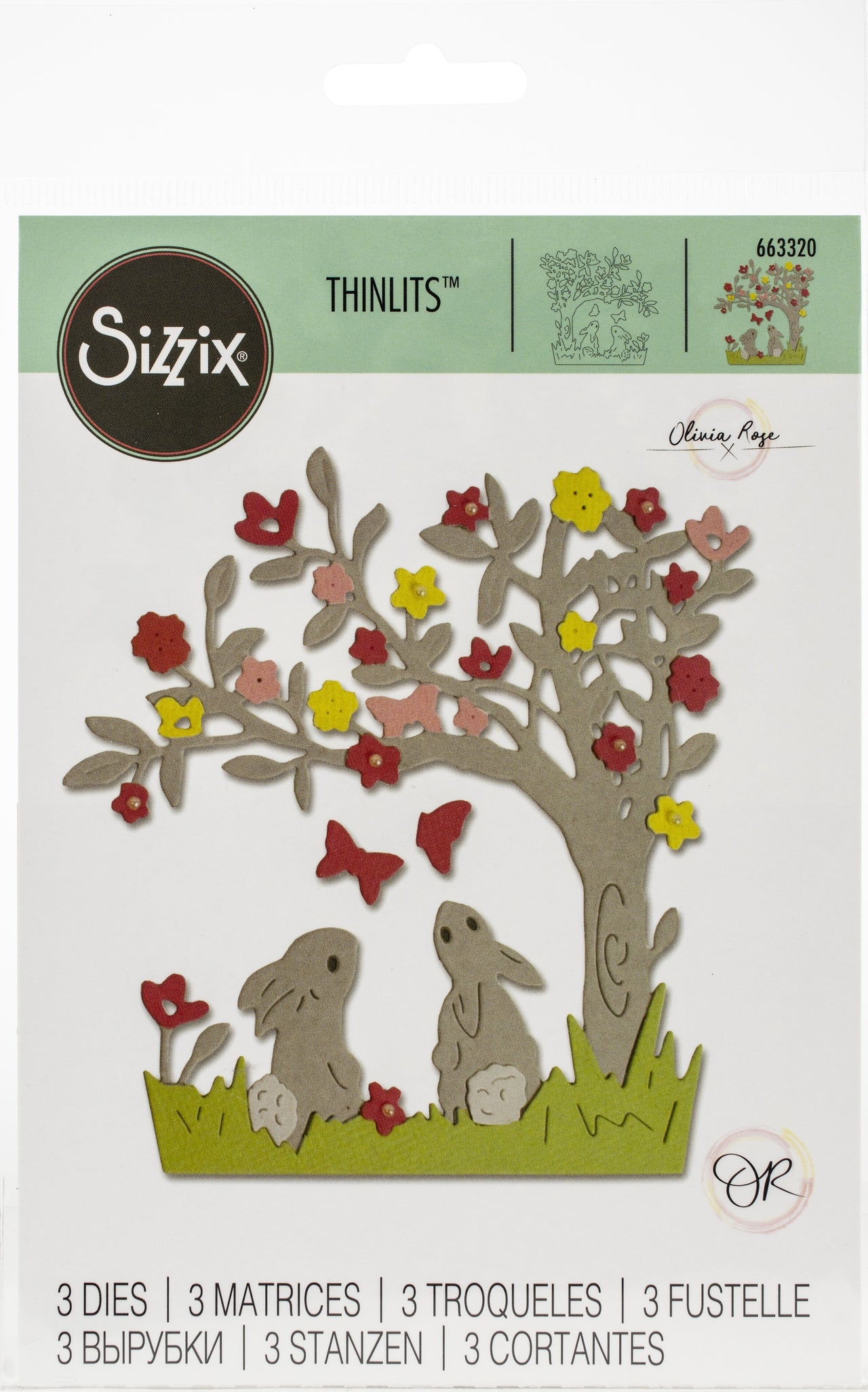 Sizzix Thinlits Dies By Olivia Rose - Bunny Scene