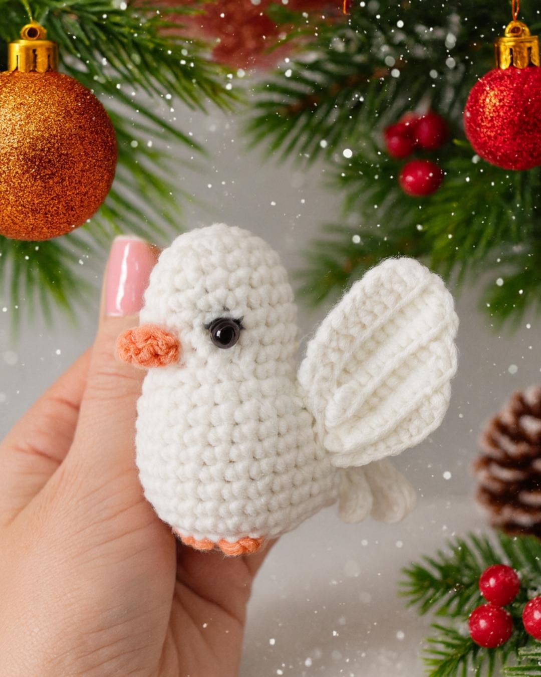 Crochet Dove Amigurumi Pattern, Crochet Bird Pattern