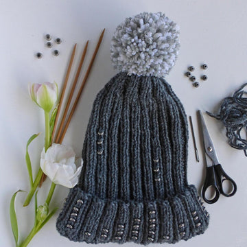 Beads and Ribbing Hat
